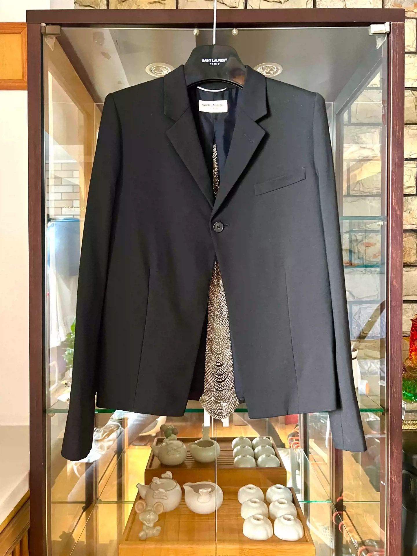 Yves Saint Laurent Saint Laurent Archive 14Ss Chain Blazer Size 46 By Hedi Size US M / EU 48-50 / 2 - 1 Thumbnail