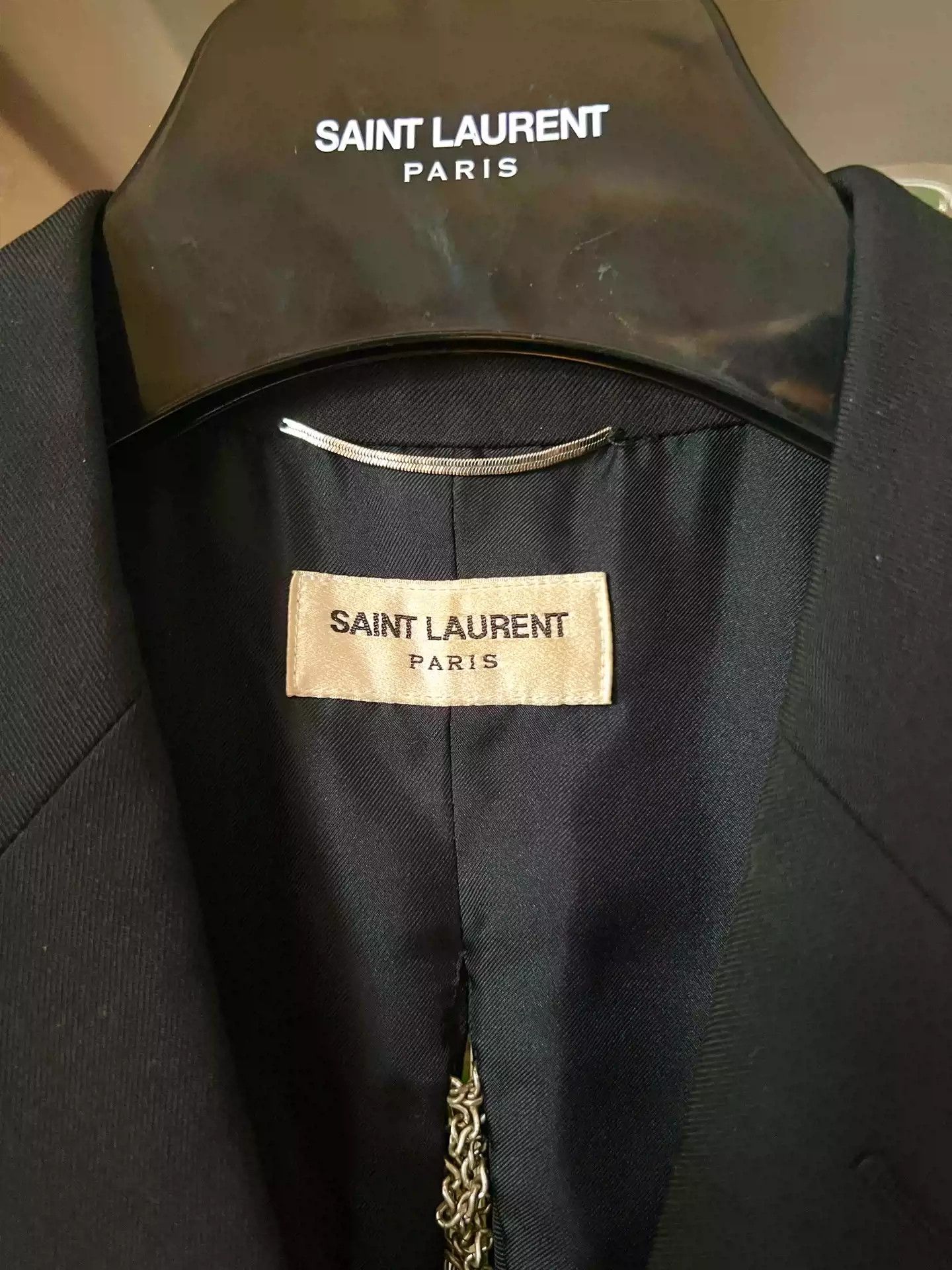 Yves Saint Laurent Saint Laurent Archive 14Ss Chain Blazer Size 46 By Hedi Size US M / EU 48-50 / 2 - 3 Thumbnail
