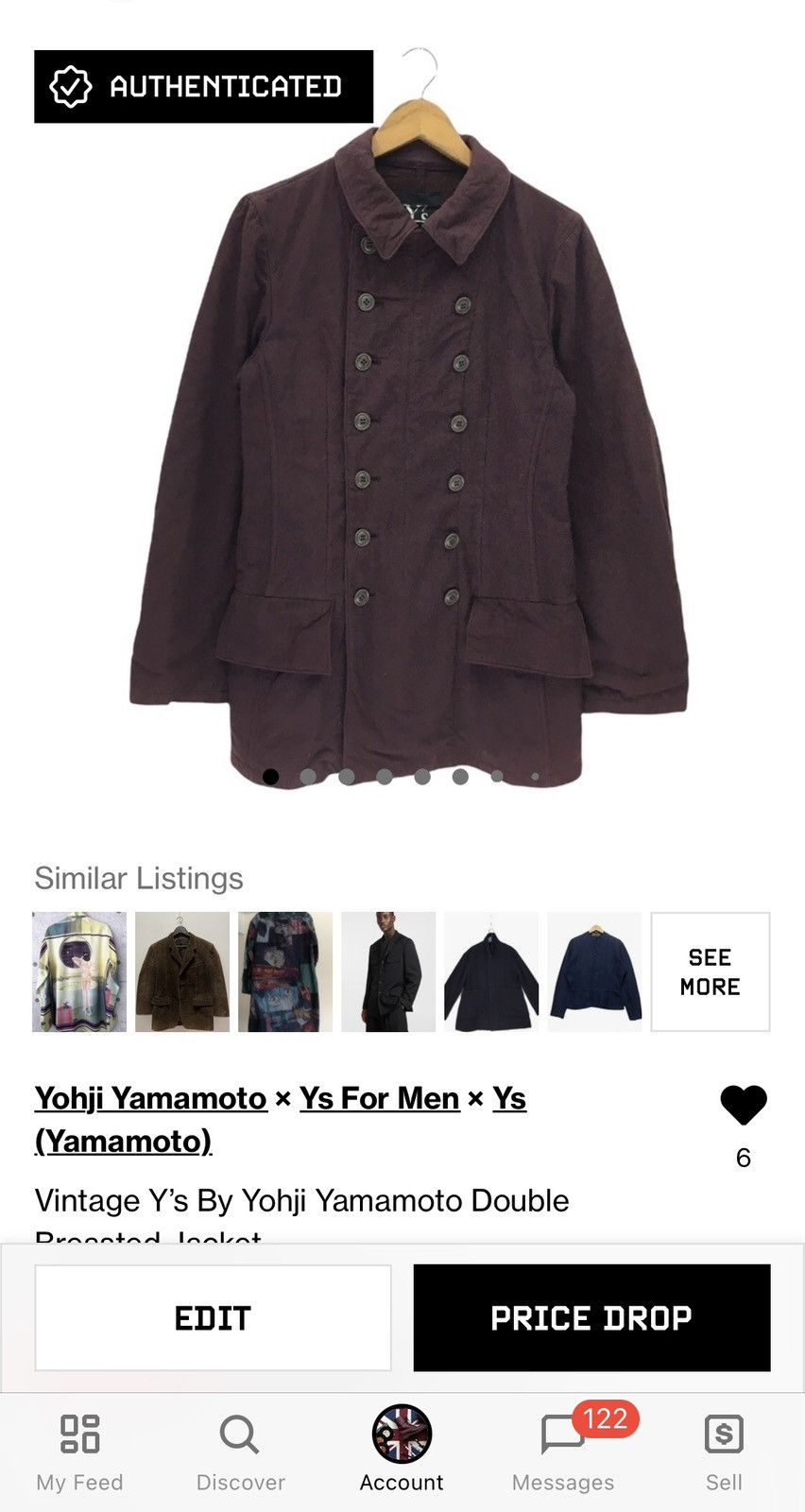 Yohji Yamamoto Vintage Y’s By Yohji Yamamoto Double Breasted Jacket Size US S / EU 44-46 / 1 - 12 Thumbnail
