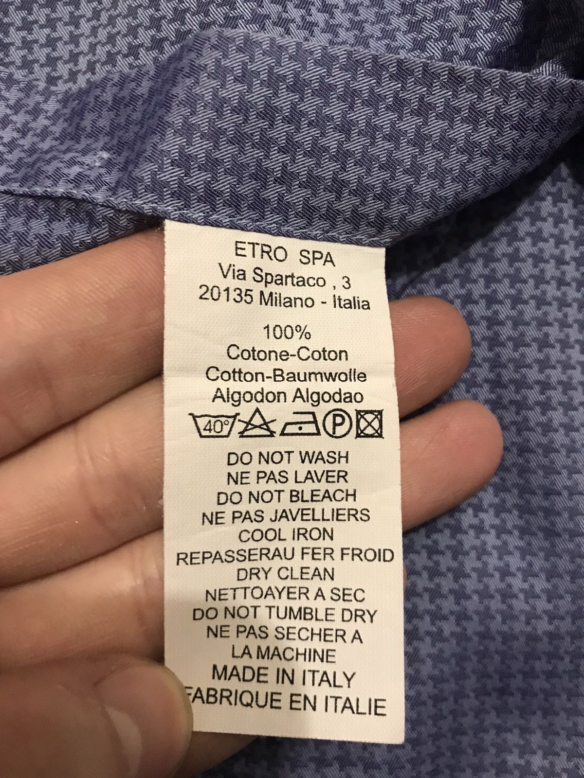Etro Etro Blue Shirt Size L-XL Size US L / EU 52-54 / 3 - 6 Thumbnail