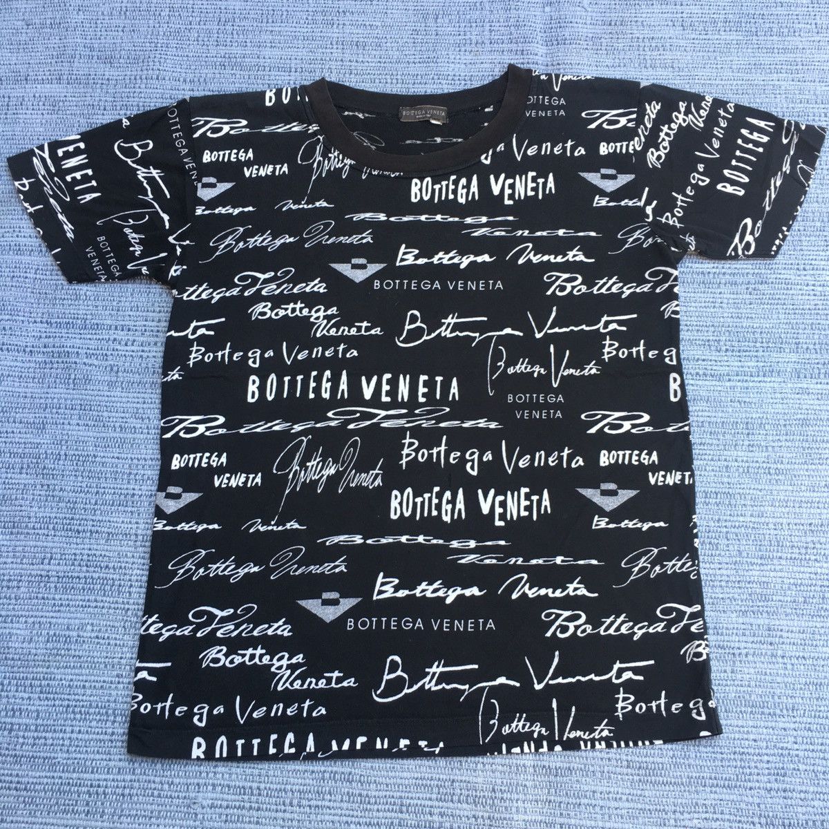 image of Bottega Veneta x Vintage Full Printed Tshirt in Black, Men's (Size Small)