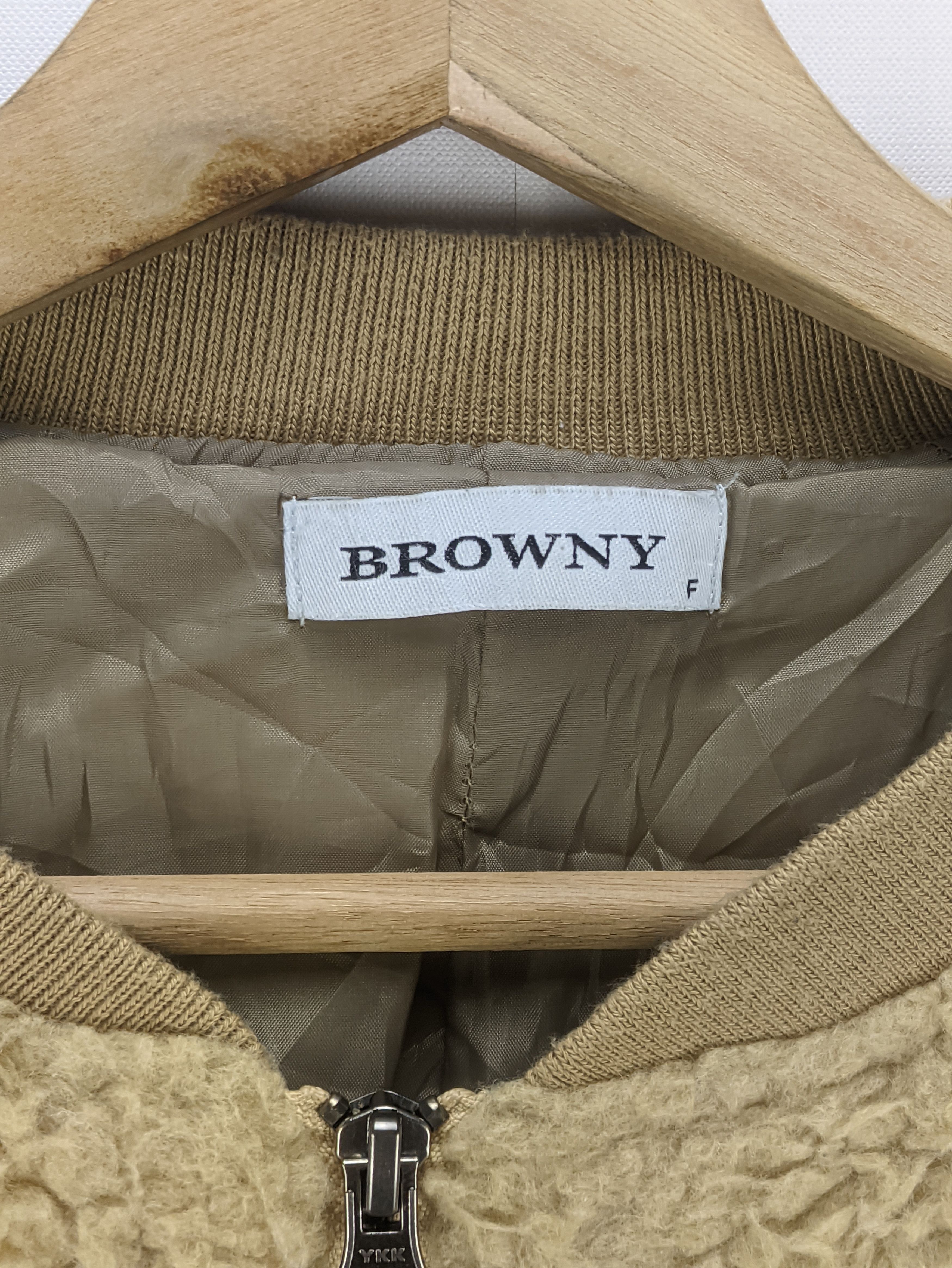 Japanese Brand Steals🔥Sherpa Jacket Zip Up by Browny Size M / US 6-8 / IT 42-44 - 3 Thumbnail