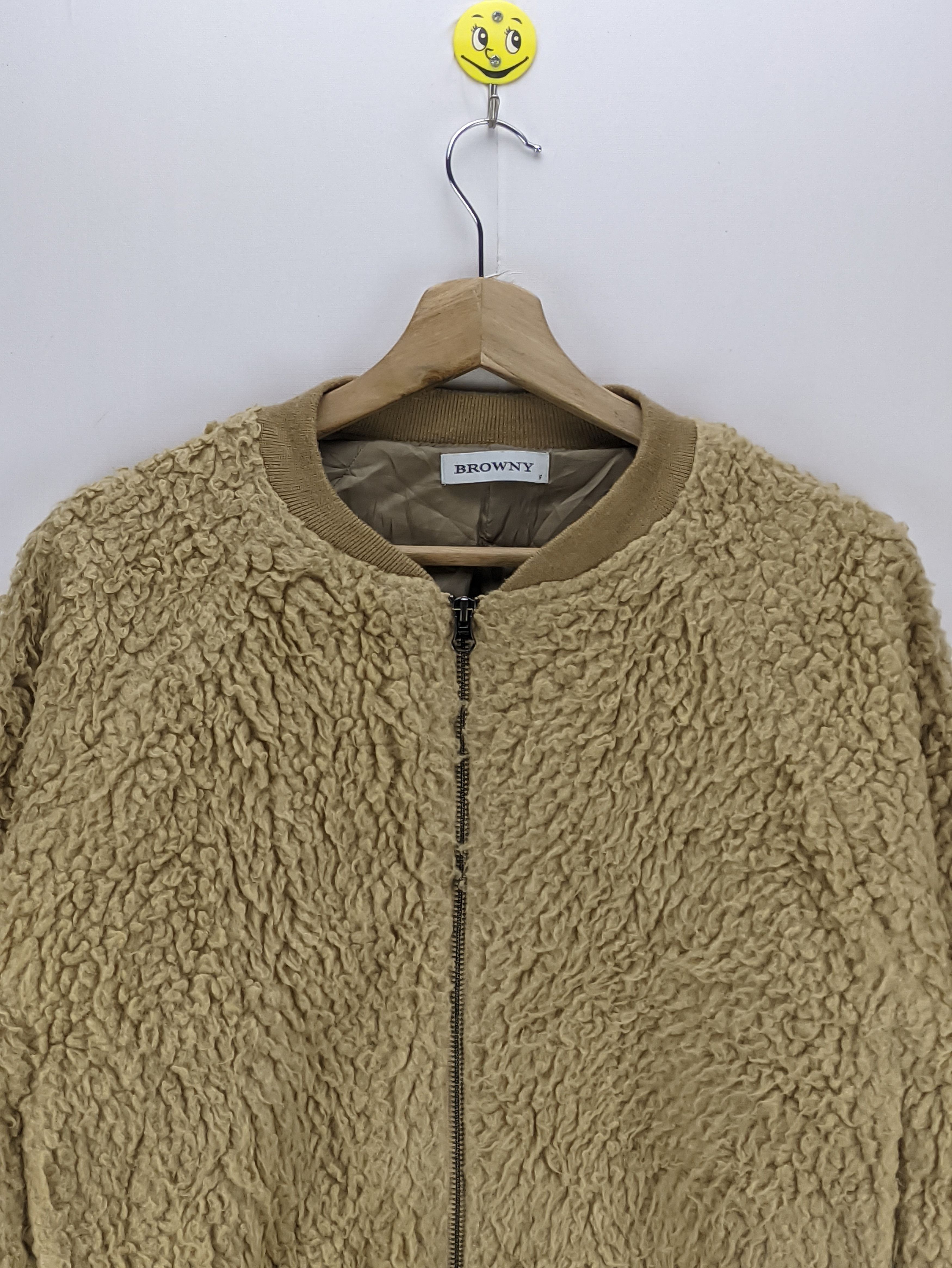 Japanese Brand Steals🔥Sherpa Jacket Zip Up by Browny Size M / US 6-8 / IT 42-44 - 6 Thumbnail