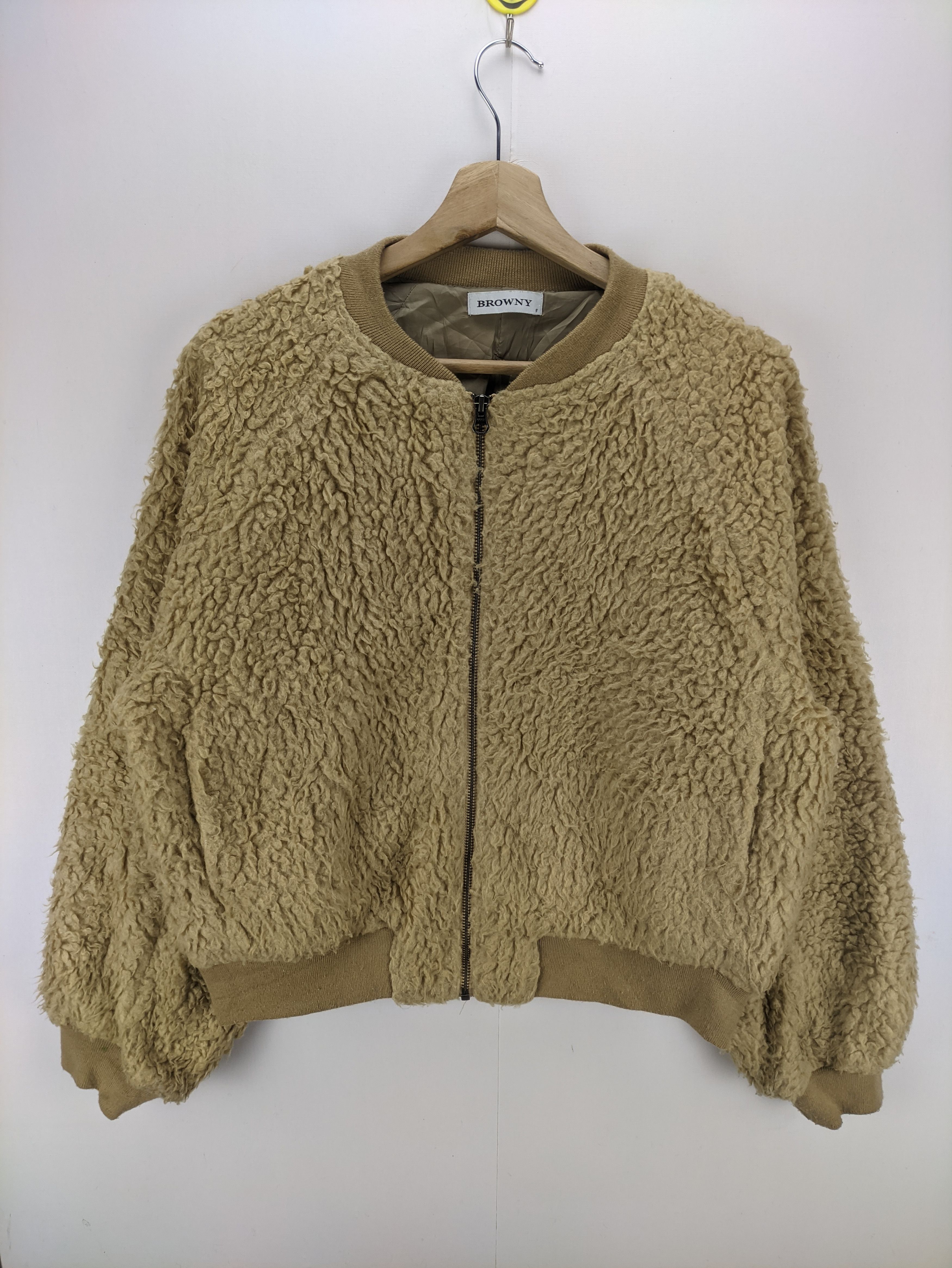 Japanese Brand Steals🔥Sherpa Jacket Zip Up by Browny Size M / US 6-8 / IT 42-44 - 1 Thumbnail