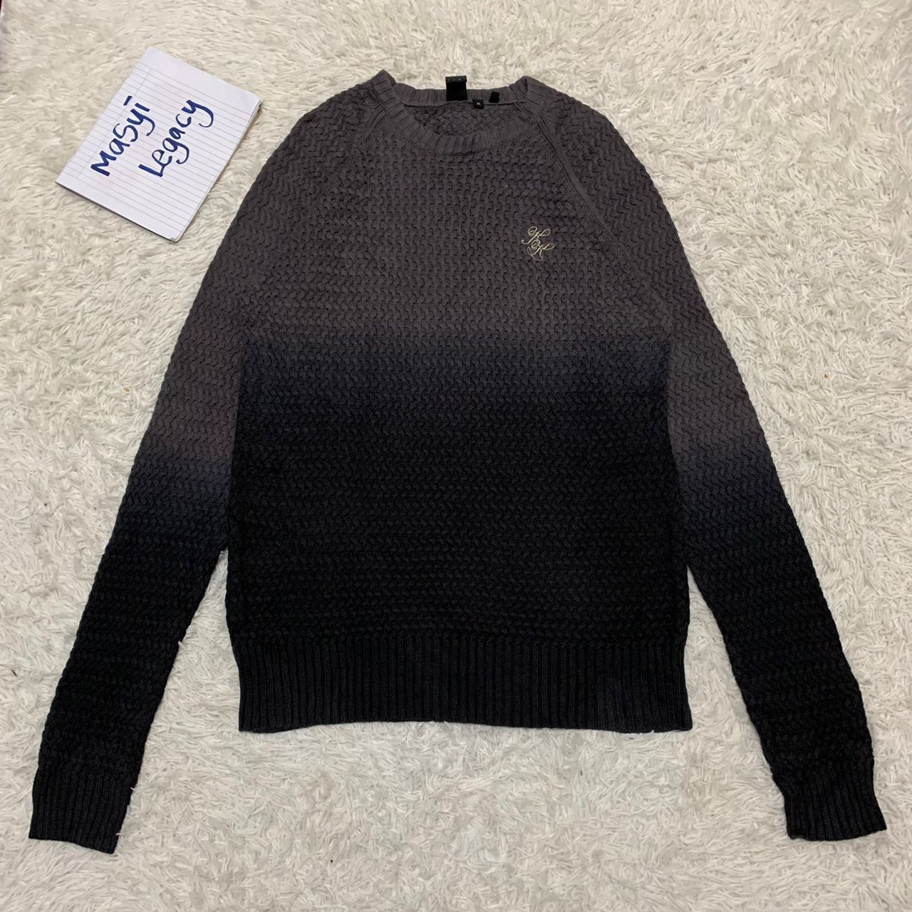 Karl Kani two tone pull over sweater