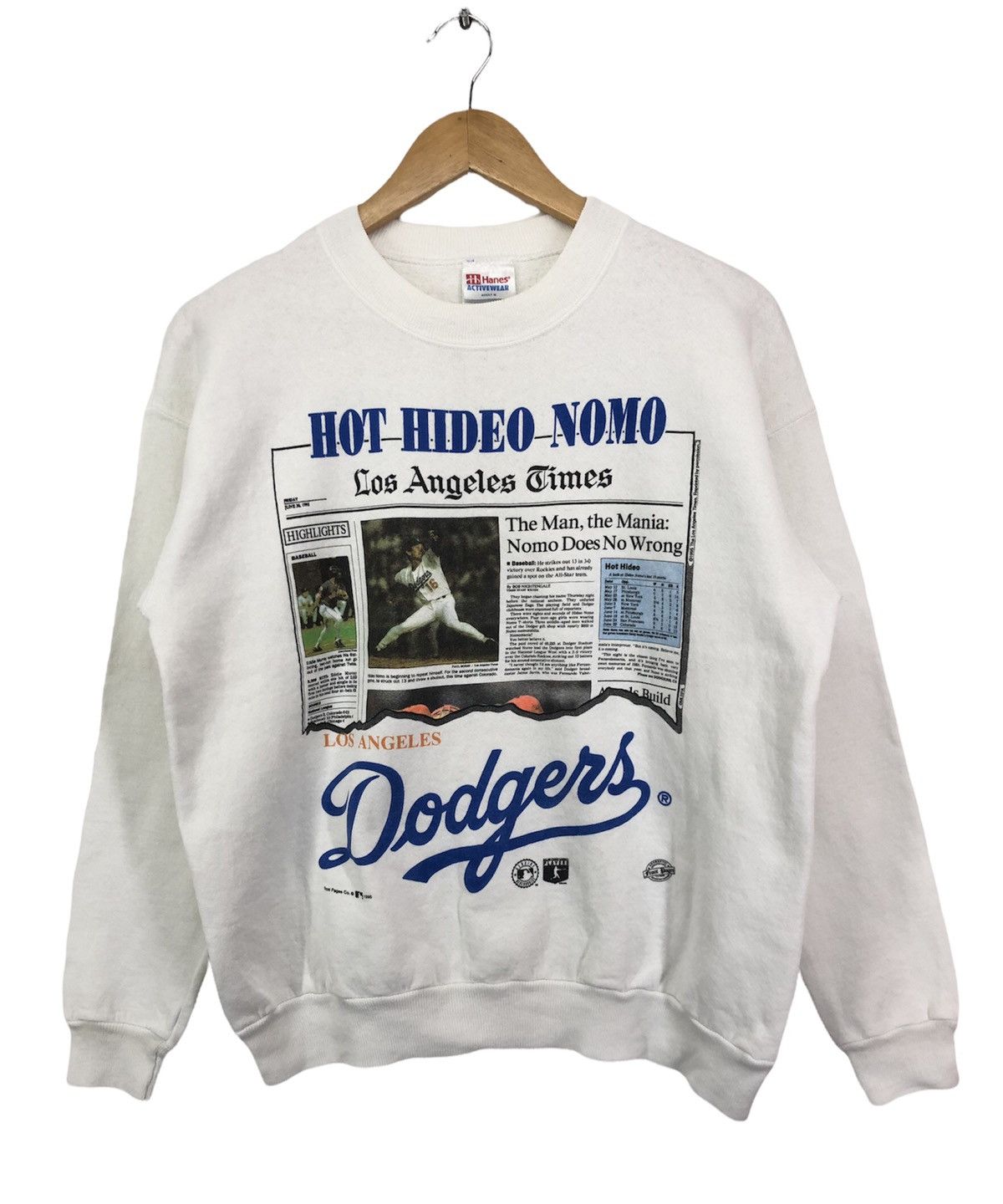 Vintage 90s Dodgers Hideo Nomo Sweatshirt Pullover 