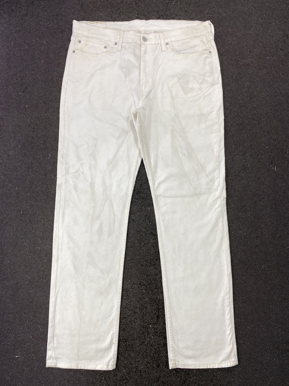 image of Vintage Levis 514 Single ‘R’ White Jeans-J404, Men's (Size 39)
