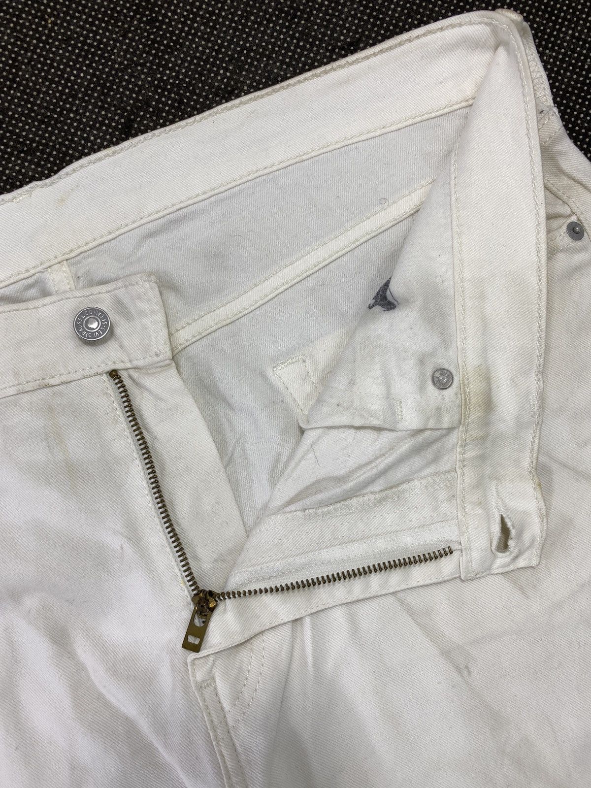 Jean × Levi's × Vintage VINTAGE LEVIS 514 SINGLE ‘R’ WHITE JEANS-J404 Size US 39 - 9 Thumbnail