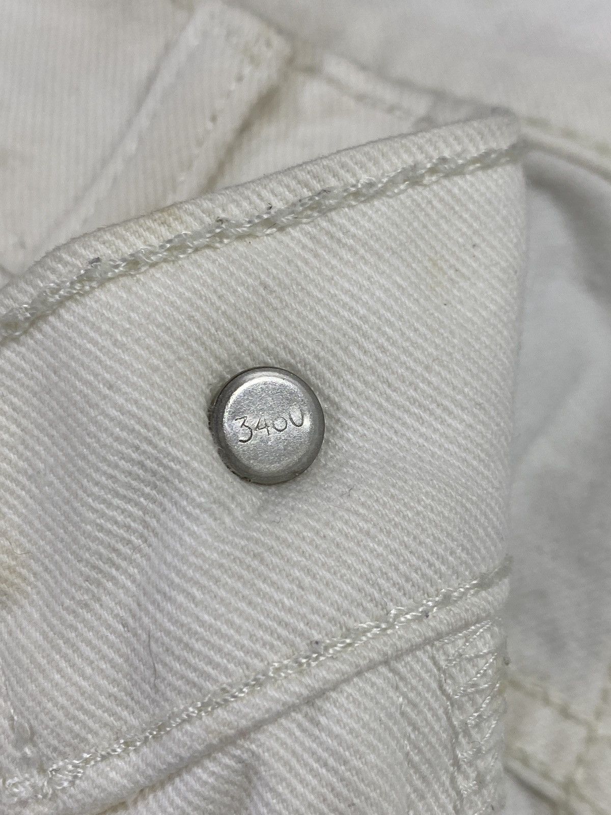 Jean × Levi's × Vintage VINTAGE LEVIS 514 SINGLE ‘R’ WHITE JEANS-J404 Size US 39 - 8 Thumbnail