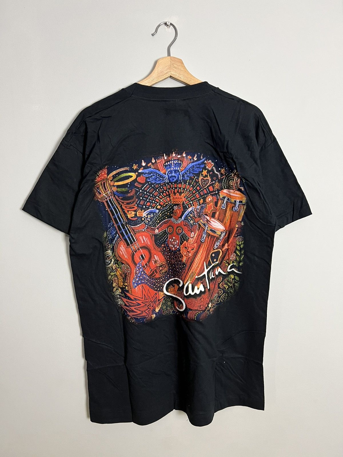 Band Tees Rare 90s Santana Blues Rock Band Tshirt Vintage Size US L / EU 52-54 / 3 - 2 Thumbnail