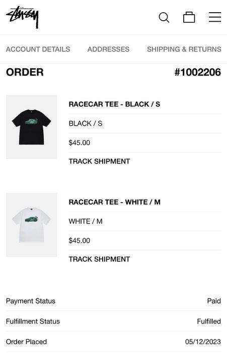 Stussy Stussy Racecar Tee 'Black' | Grailed