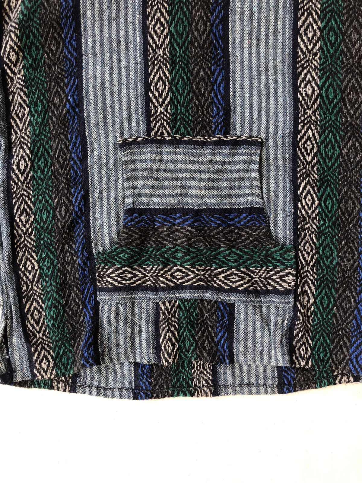 Mexican Threads Vtg 70s Mexican Baja Navajo Rasta Hoodie Pullover Size US L / EU 52-54 / 3 - 6 Thumbnail