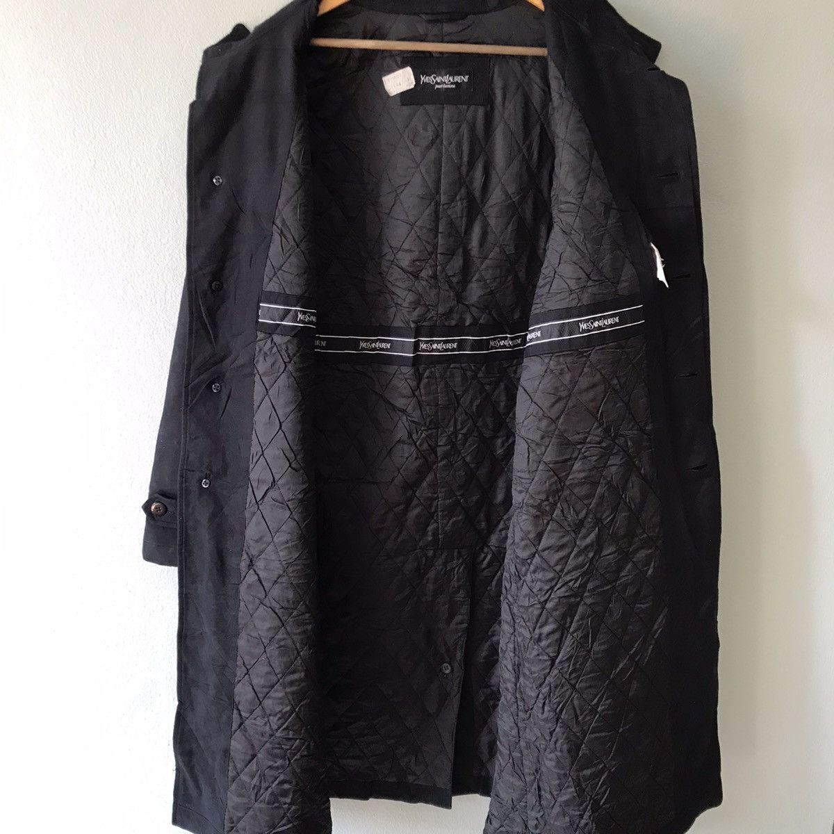 Saint Laurent Paris Yves Saint Laurent trench coat long Jacket overcoat Size US L / EU 52-54 / 3 - 1 Thumbnail