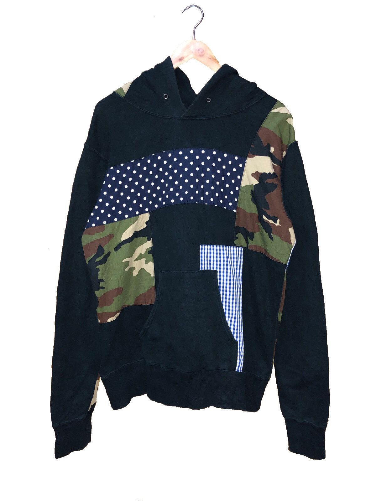 image of Sophnet Patchwork Hoodie, Men's (Size Medium)