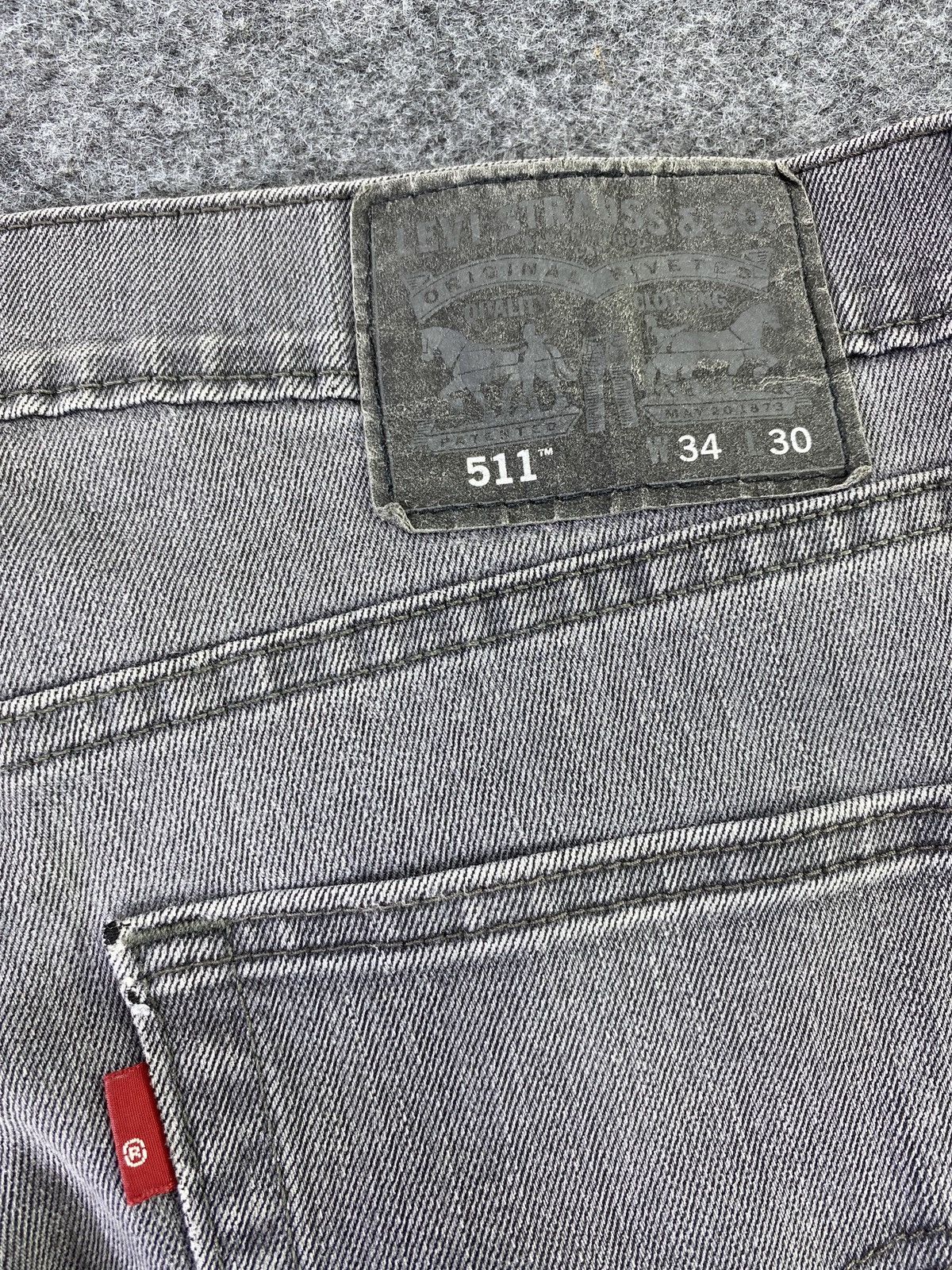 Jean × Levi's × Vintage Vintage Levis 511 Single “R” Faded Grey Jeans - J004 Size US 34 / EU 50 - 10 Thumbnail