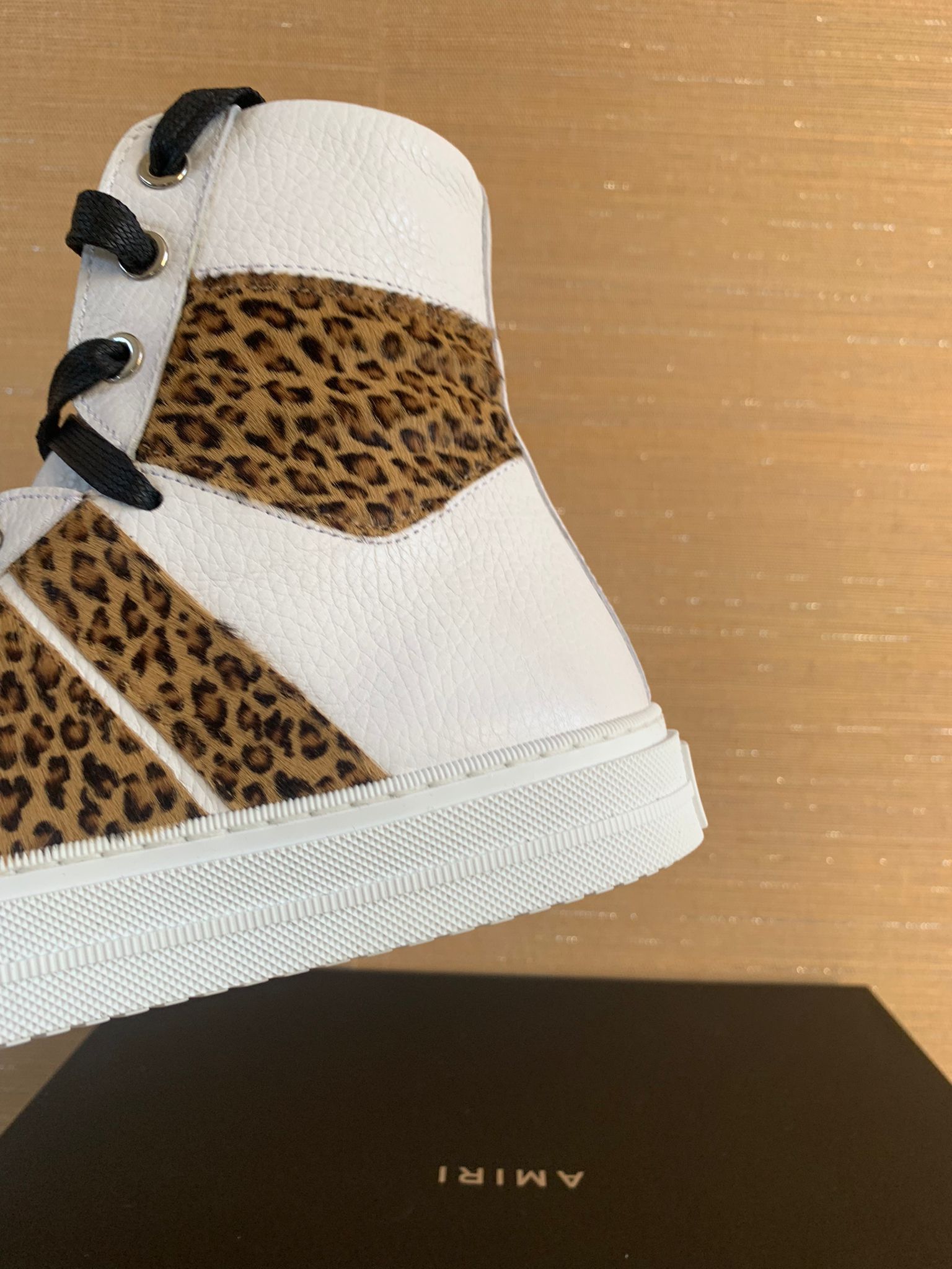 Amiri High Top Sunset Sneakers in White / Leopard Size US 7 / EU 40 - 9 Thumbnail