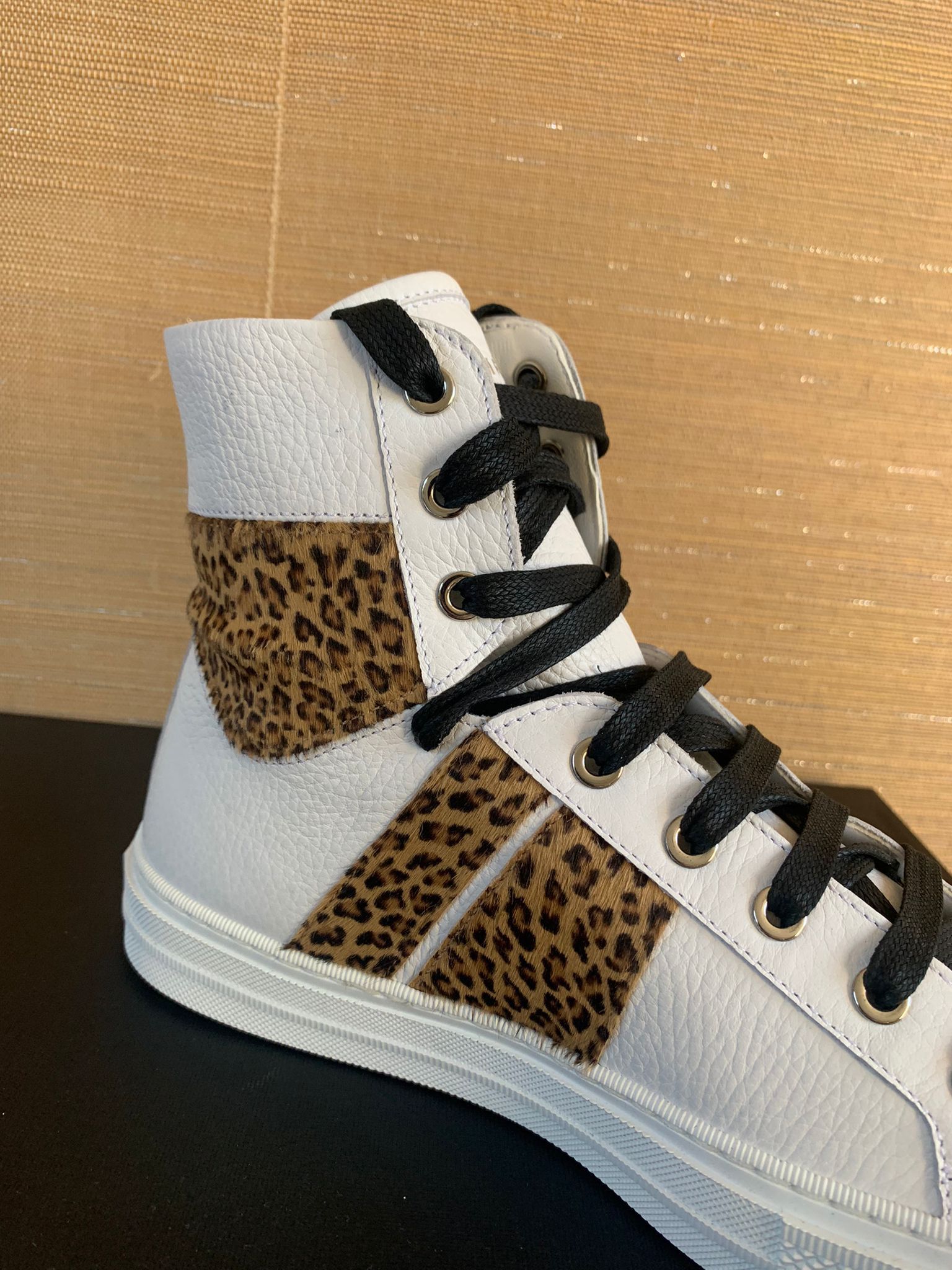 Amiri High Top Sunset Sneakers in White / Leopard Size US 7 / EU 40 - 8 Thumbnail