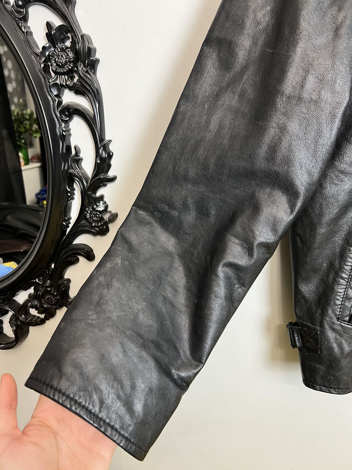 Leather Vintage Genuine Real Leather Jacket High Quality Rock Punk Size US L / EU 52-54 / 3 - 5 Thumbnail