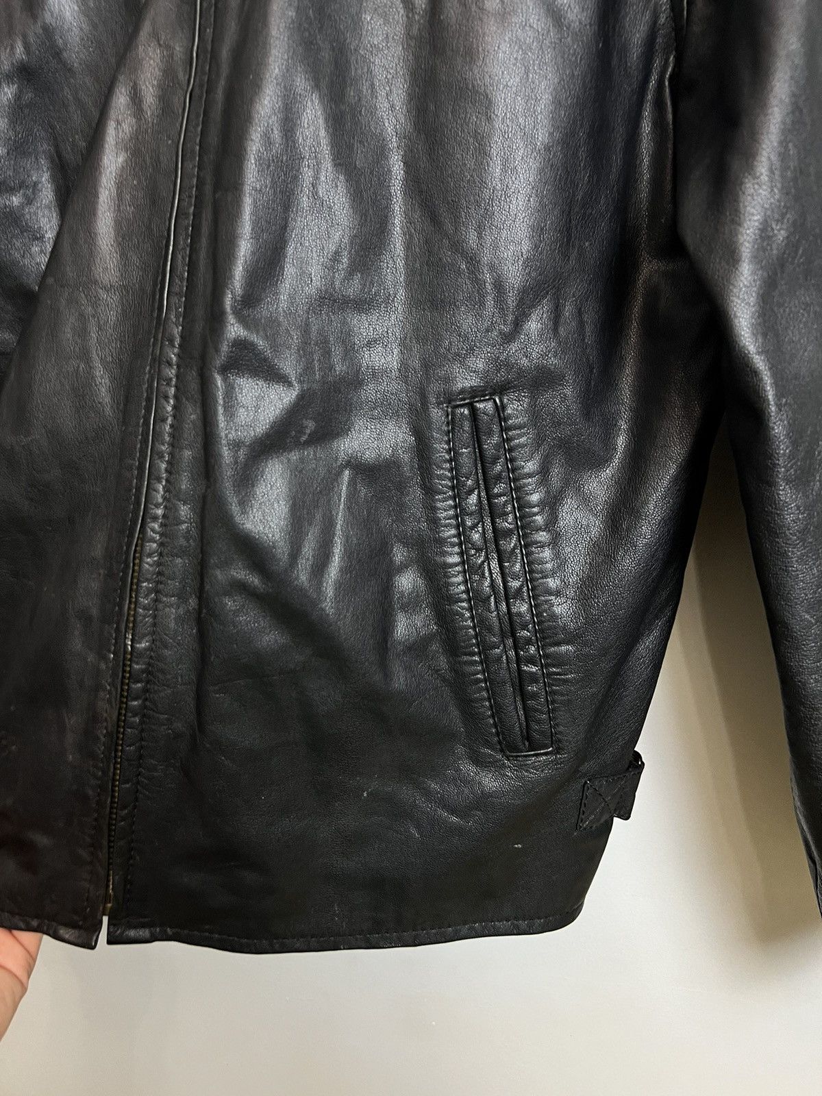 Leather Vintage Genuine Real Leather Jacket High Quality Rock Punk Size US L / EU 52-54 / 3 - 6 Thumbnail