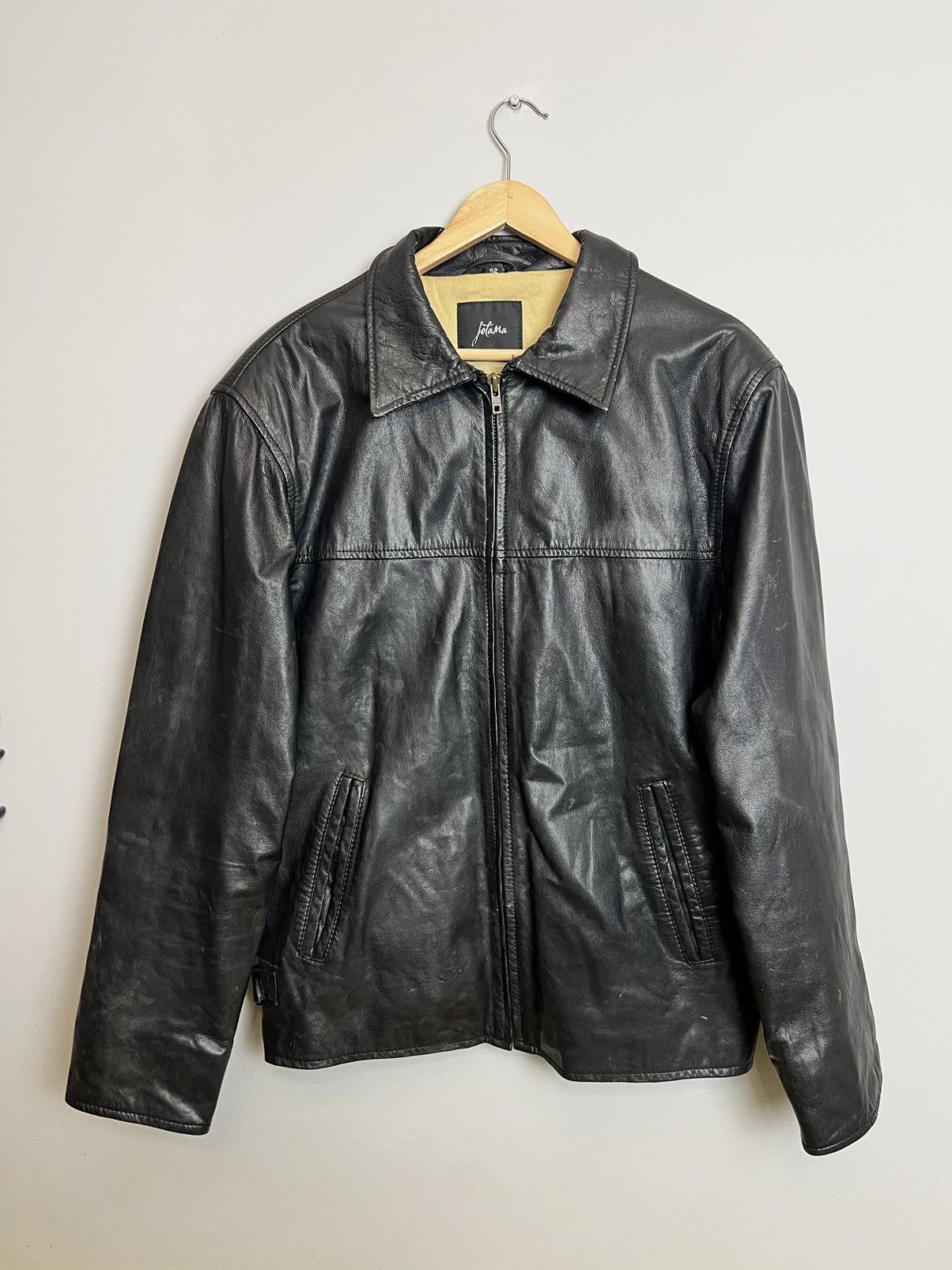 Leather Vintage Genuine Real Leather Jacket High Quality Rock Punk Size US L / EU 52-54 / 3 - 1 Thumbnail