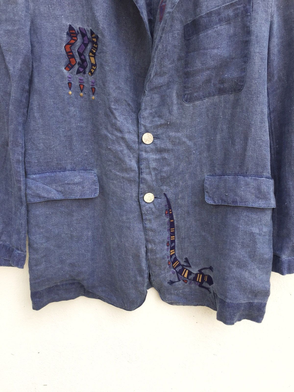 Kansai Yamamoto OG Kansai O2 Pop Art Bowie Denim Blazer/Jacket Size US L / EU 52-54 / 3 - 5 Thumbnail