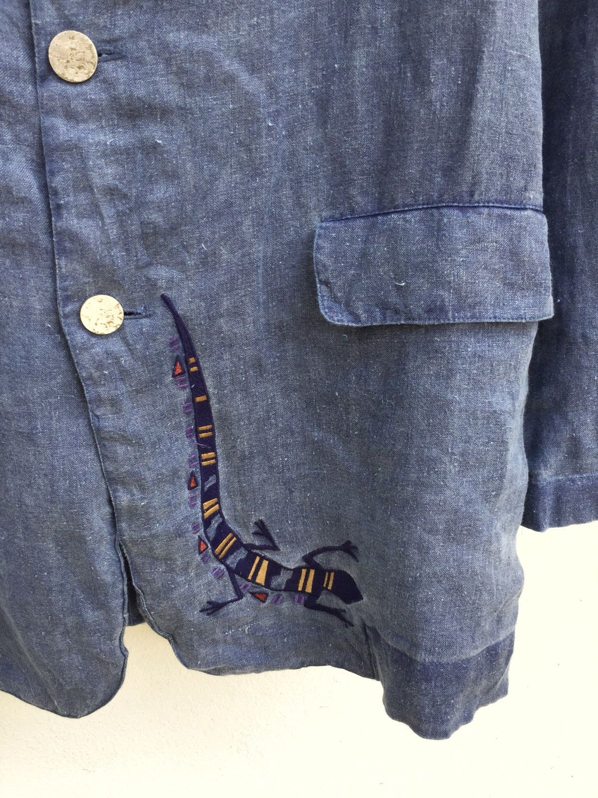 Kansai Yamamoto OG Kansai O2 Pop Art Bowie Denim Blazer/Jacket Size US L / EU 52-54 / 3 - 4 Thumbnail