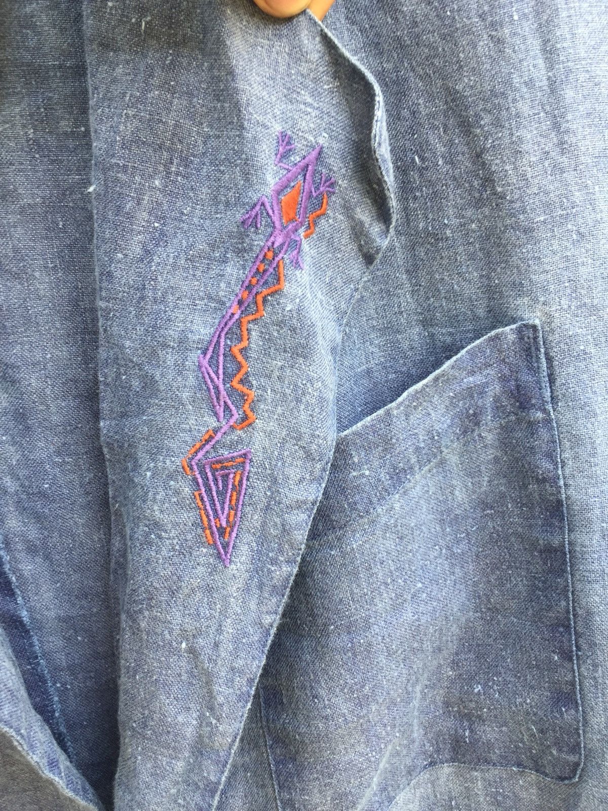 Kansai Yamamoto OG Kansai O2 Pop Art Bowie Denim Blazer/Jacket Size US L / EU 52-54 / 3 - 3 Thumbnail