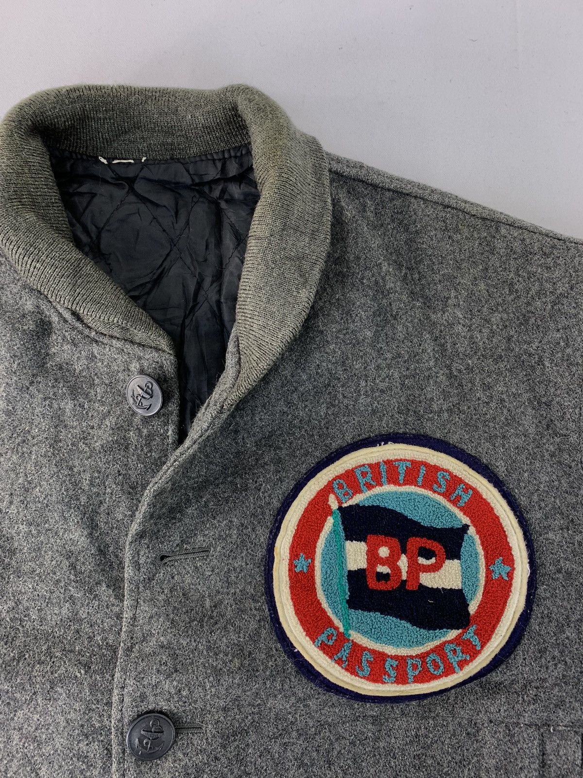 Vintage Hype British Passport Wool Varsity Jacket Snap Button Style Size US M / EU 48-50 / 2 - 3 Thumbnail