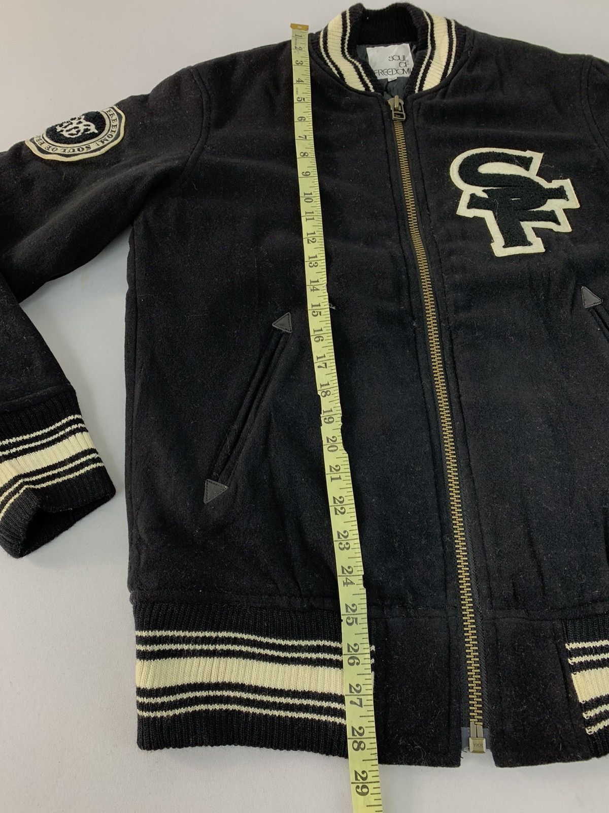 Japanese Brand Grail Soul Of Freedom SF Patches Varsity Jacket Padded Size US L / EU 52-54 / 3 - 13 Thumbnail