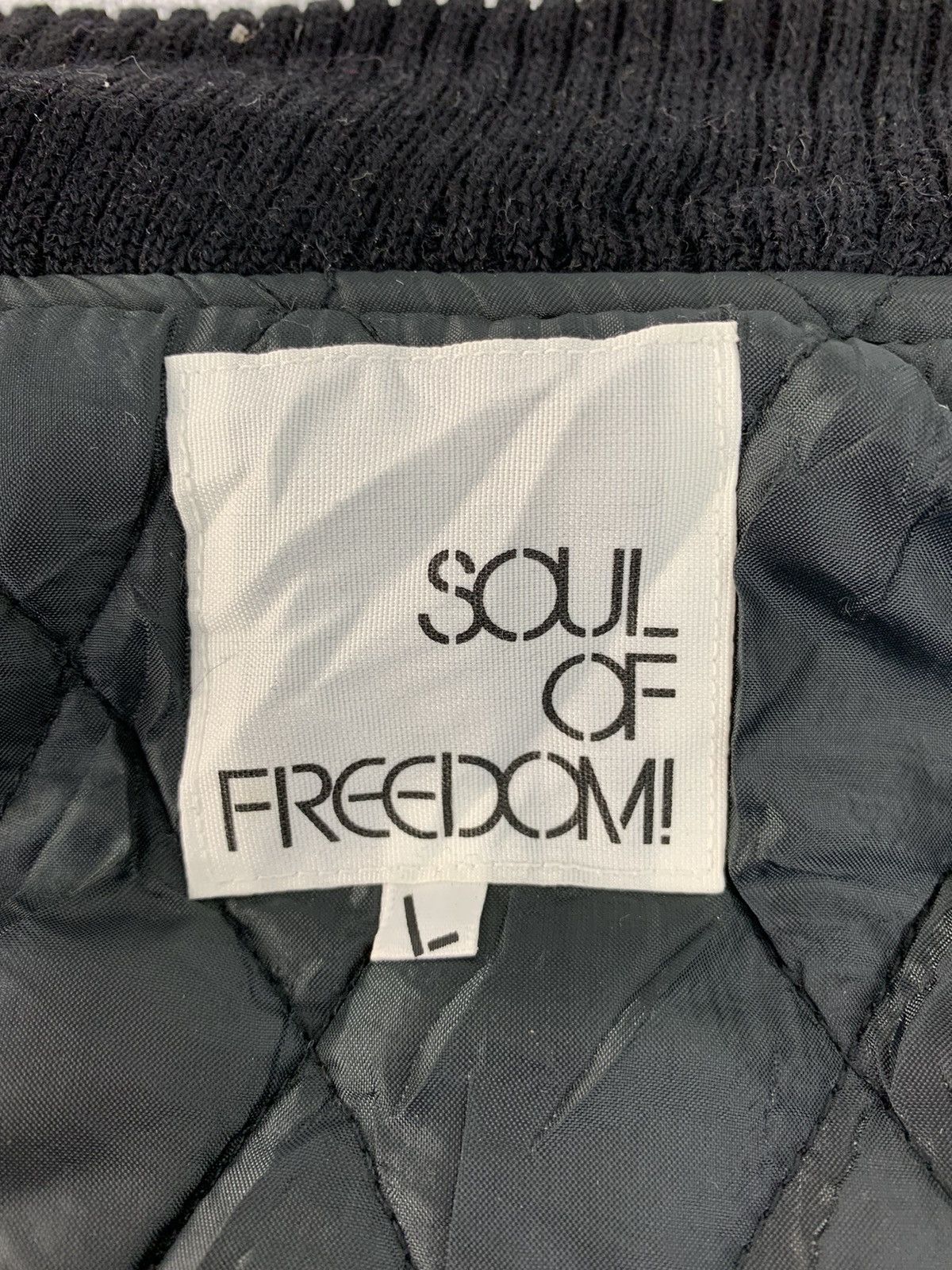 Japanese Brand Grail Soul Of Freedom SF Patches Varsity Jacket Padded Size US L / EU 52-54 / 3 - 7 Thumbnail