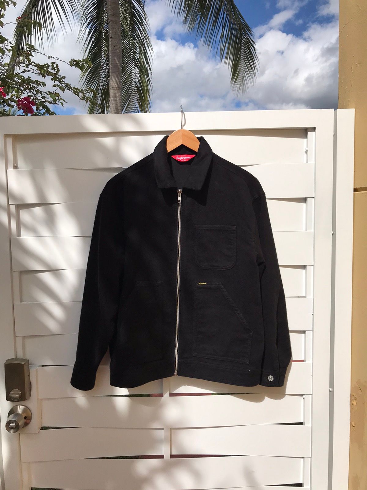 Pre-owned Moleskin Work Jacket In Black