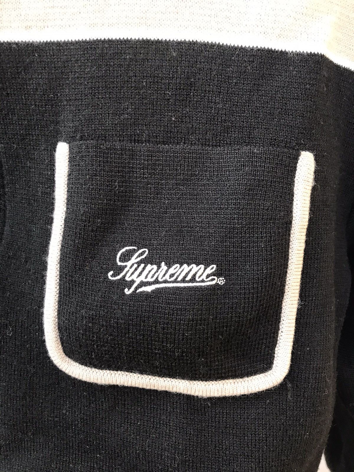 Supreme Chest Stripe Zip Up Cardigan Size US M / EU 48-50 / 2 - 2 Thumbnail