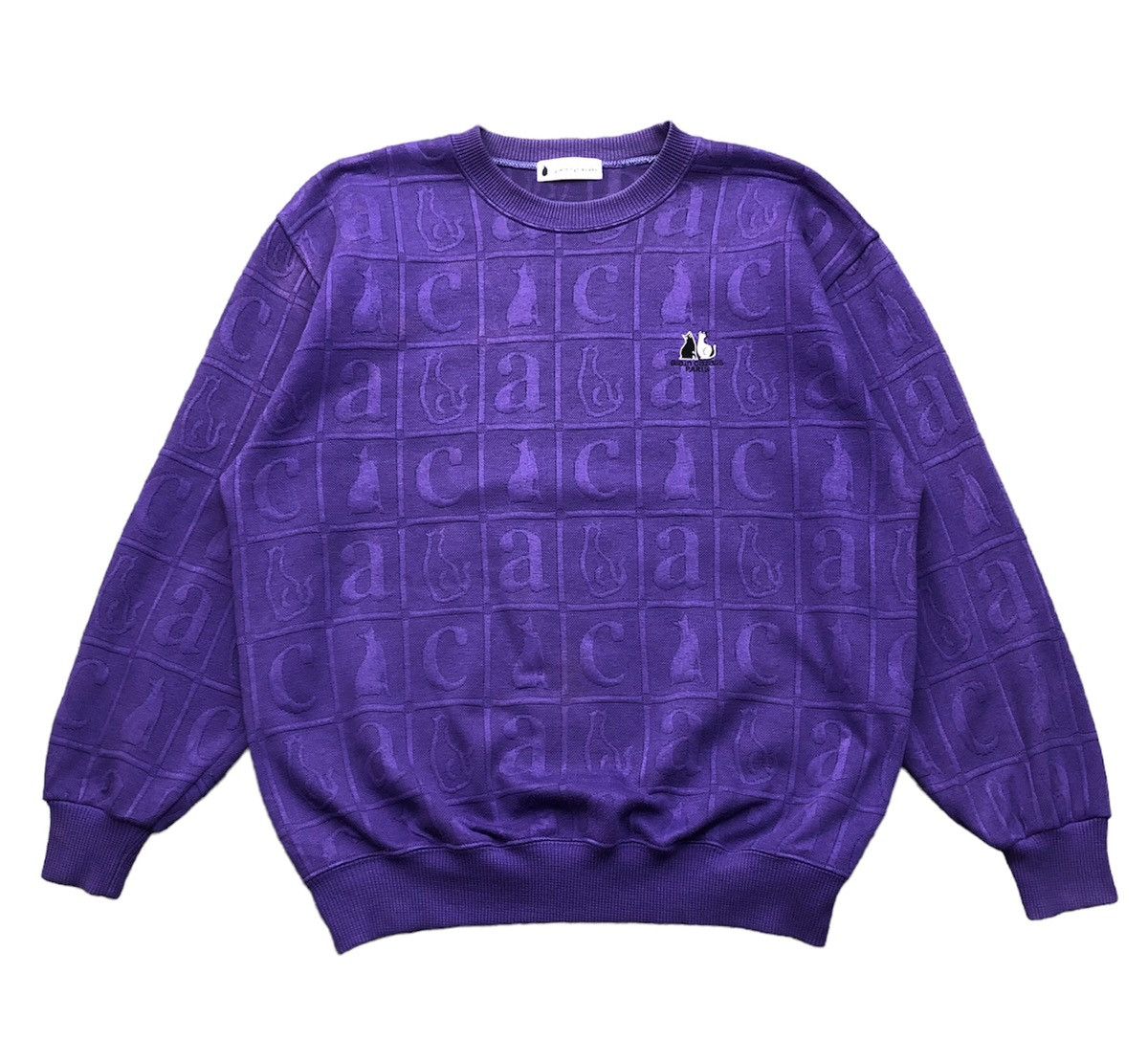 image of Vintage Alain & Cazalis Crewneck Sweatshirt in Purple, Men's (Size Large)
