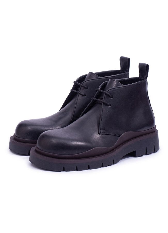 Bottega Veneta Bottega Veneta Tire Leather Laced Ankle Boots Size US 8.5 / EU 41-42 - 3 Thumbnail