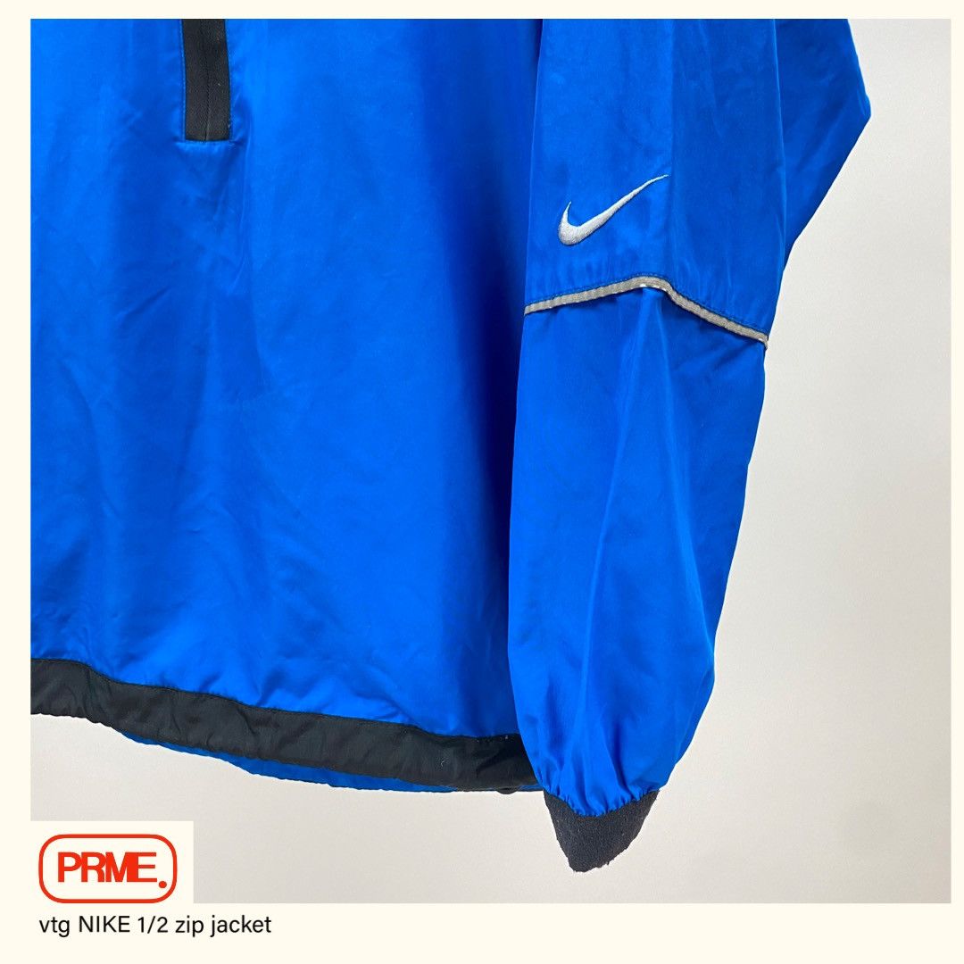 Vintage vintage 90s NIKE Reflective Spellout 1/2 Zip pullover jacket Size US S / EU 44-46 / 1 - 8 Thumbnail