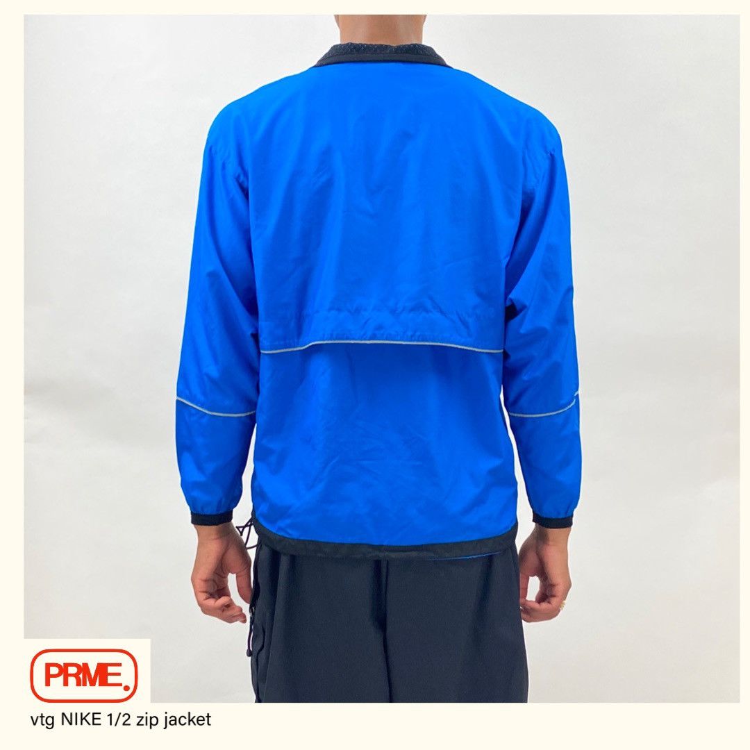 Vintage vintage 90s NIKE Reflective Spellout 1/2 Zip pullover jacket Size US S / EU 44-46 / 1 - 7 Thumbnail