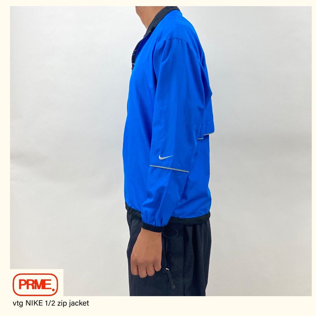 Vintage vintage 90s NIKE Reflective Spellout 1/2 Zip pullover jacket Size US S / EU 44-46 / 1 - 3 Thumbnail