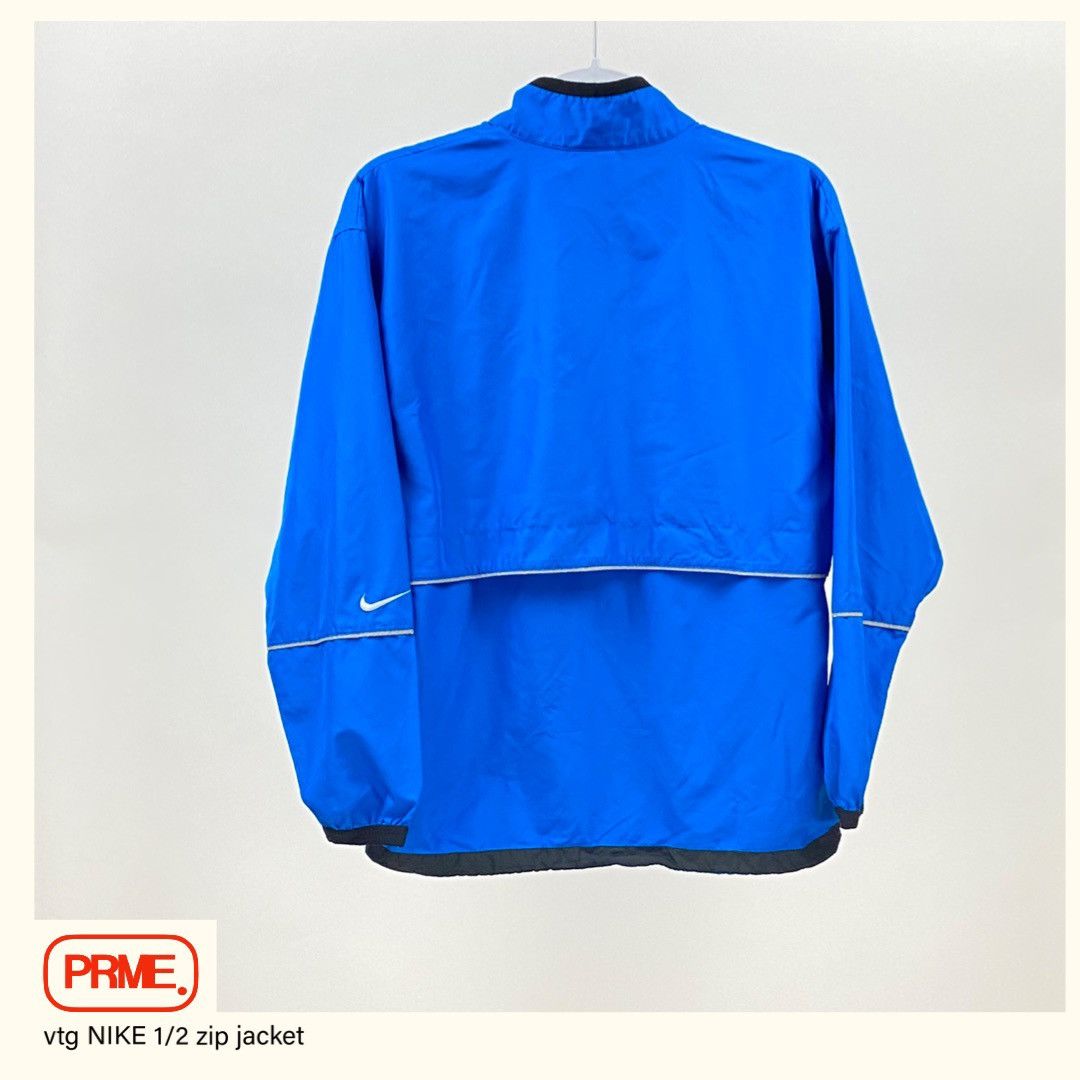 Vintage vintage 90s NIKE Reflective Spellout 1/2 Zip pullover jacket Size US S / EU 44-46 / 1 - 4 Thumbnail