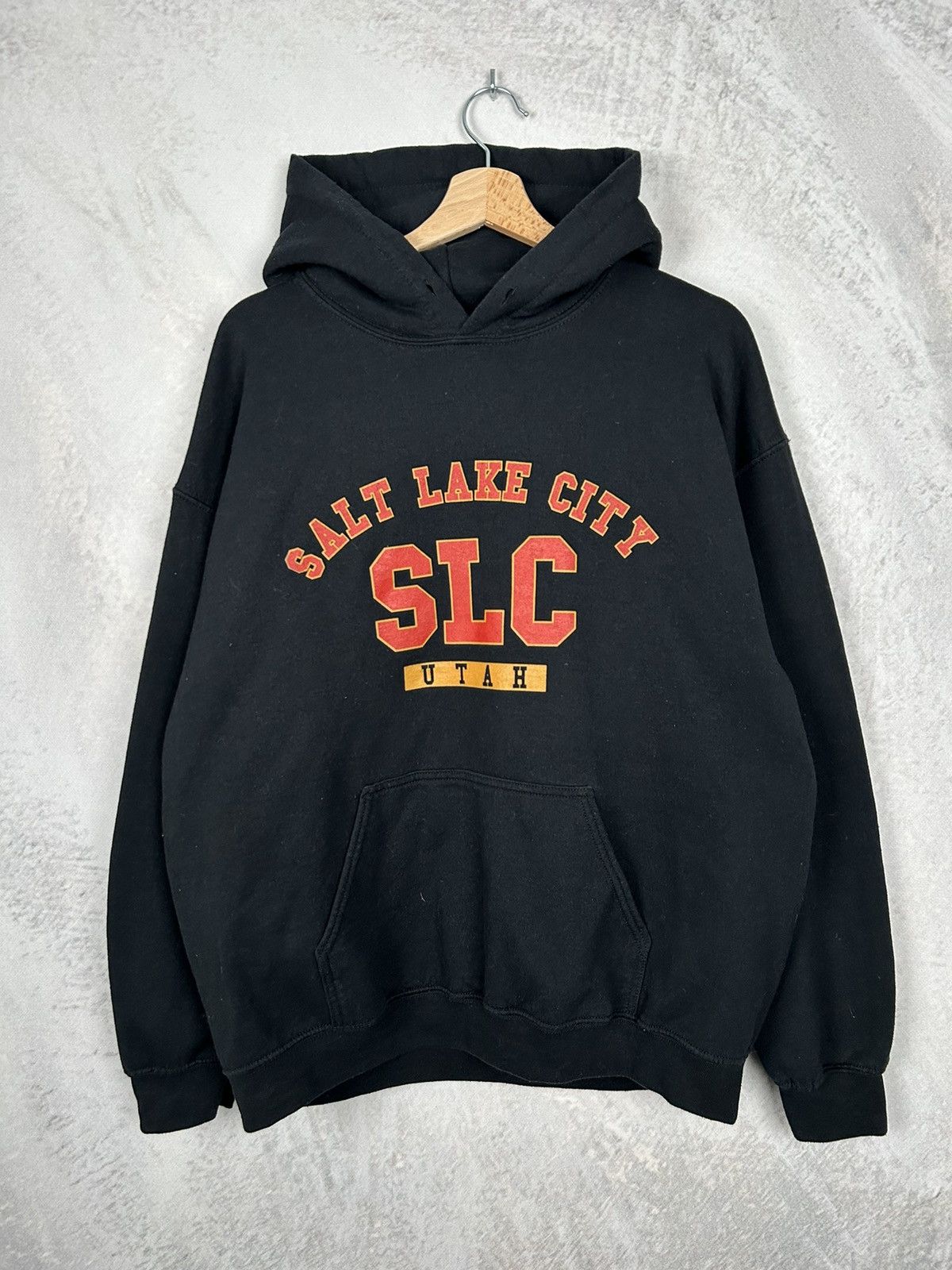 Vintage Vintage Salt Lake City University Hoodie Boxy Fit Oversized Size US S / EU 44-46 / 1 - 1 Thumbnail