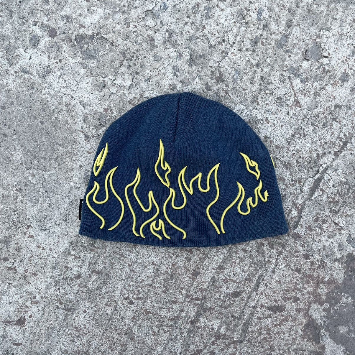 Rap Tees × Vintage Vintage Hat With Fire Rare Japanese Brand Y2K Style USA Size ONE SIZE - 2 Thumbnail