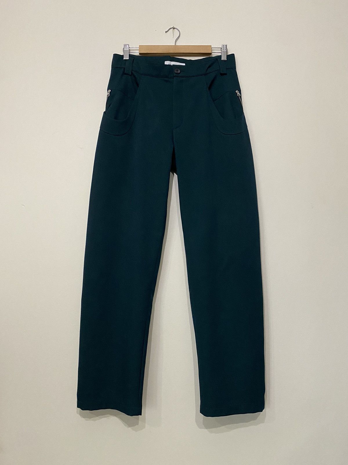 Kiko Kostadinov FW22 00132022 Xolo Pleated Trouser Deep Green