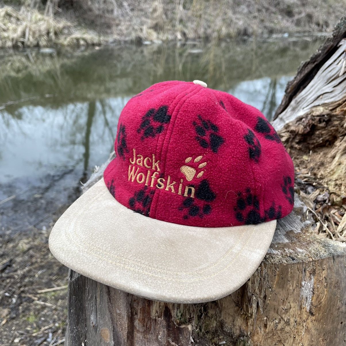 Jack Wolfskin Vintage Jack Wolfskin Cap Hat Snapback five-panel Fleece 90s Size ONE SIZE - 1 Thumbnail