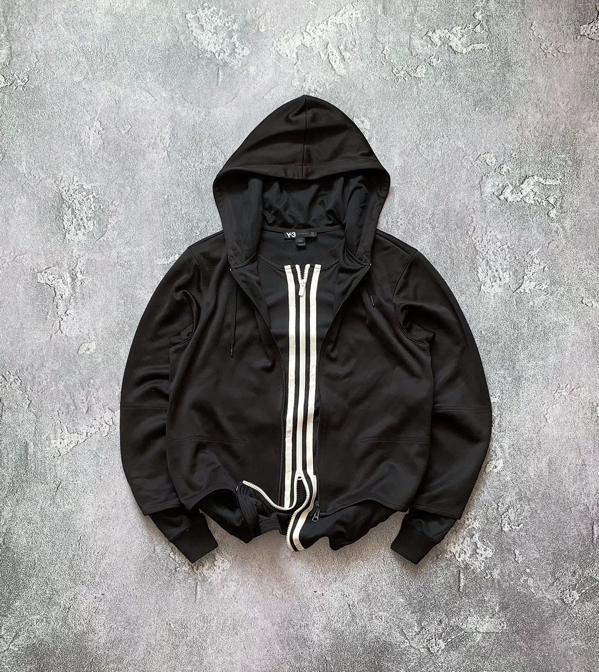 Adidas Adidas Y3 Yohji Yamamoto 2 in 1 hoodie+bomber jacket hooded ...