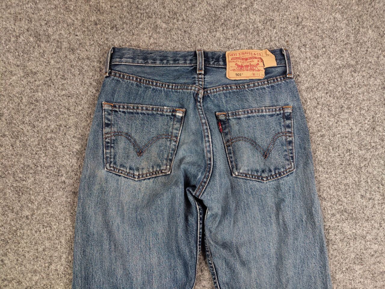 Levi's Vintage 90's Levis 501 Distressed Blue Faded Denim Jeans Size US 28 / EU 44 - 16 Thumbnail