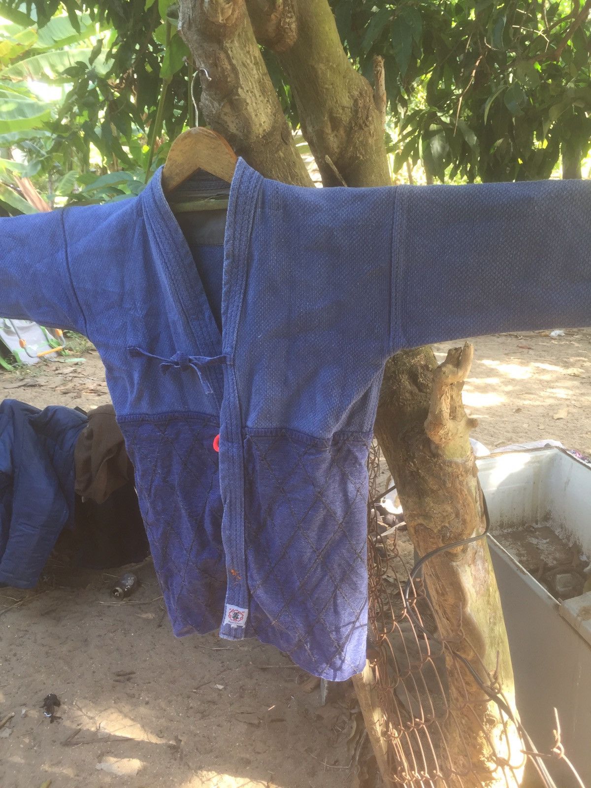 Indigo × Japanese Brand Vintage 60s japanese Traditional kimono indigo cardigan Size US S / EU 44-46 / 1 - 3 Thumbnail