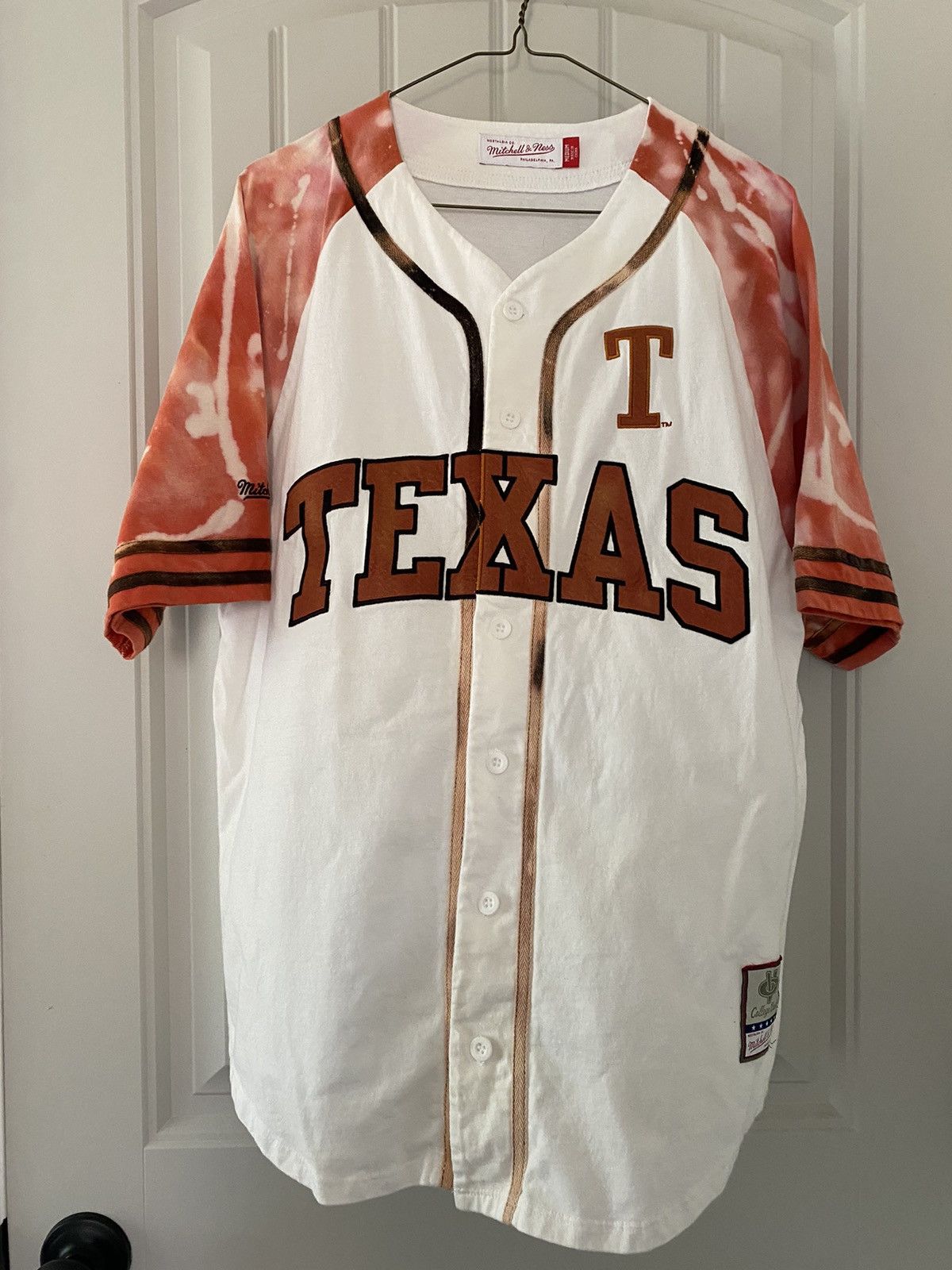 Mitchell & Ness Custom Texas Longhorns Baseball Jersey | Grailed