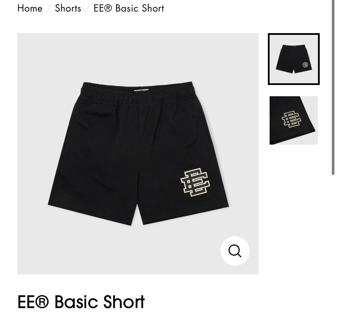 Eric Emanuel Eric Emanuel basics medium shorts black tonal Grailed