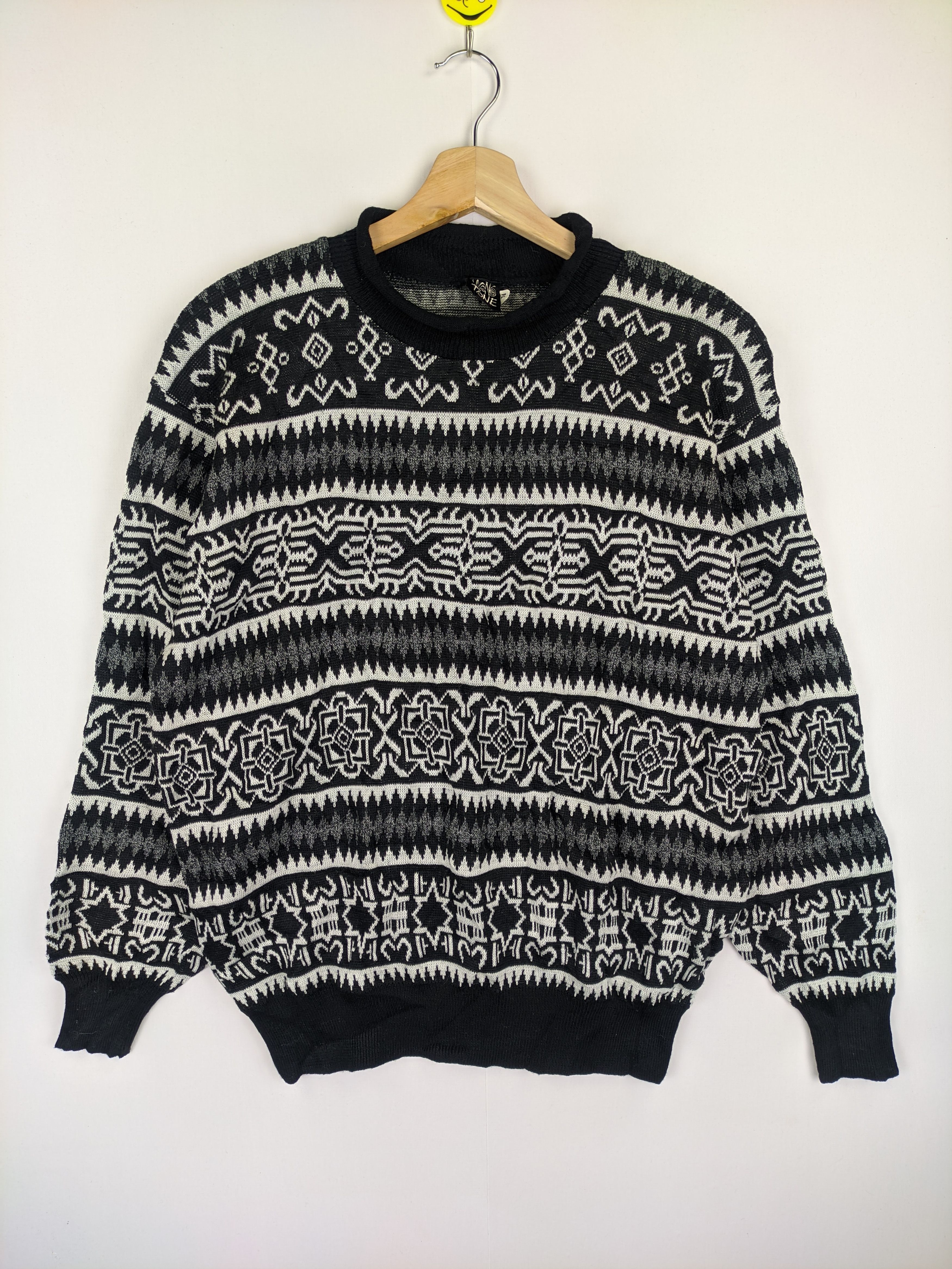 Japanese Brand Steals🔥Vintage Knit Sweater Patterned by Mono Tone Size US M / EU 48-50 / 2 - 1 Thumbnail