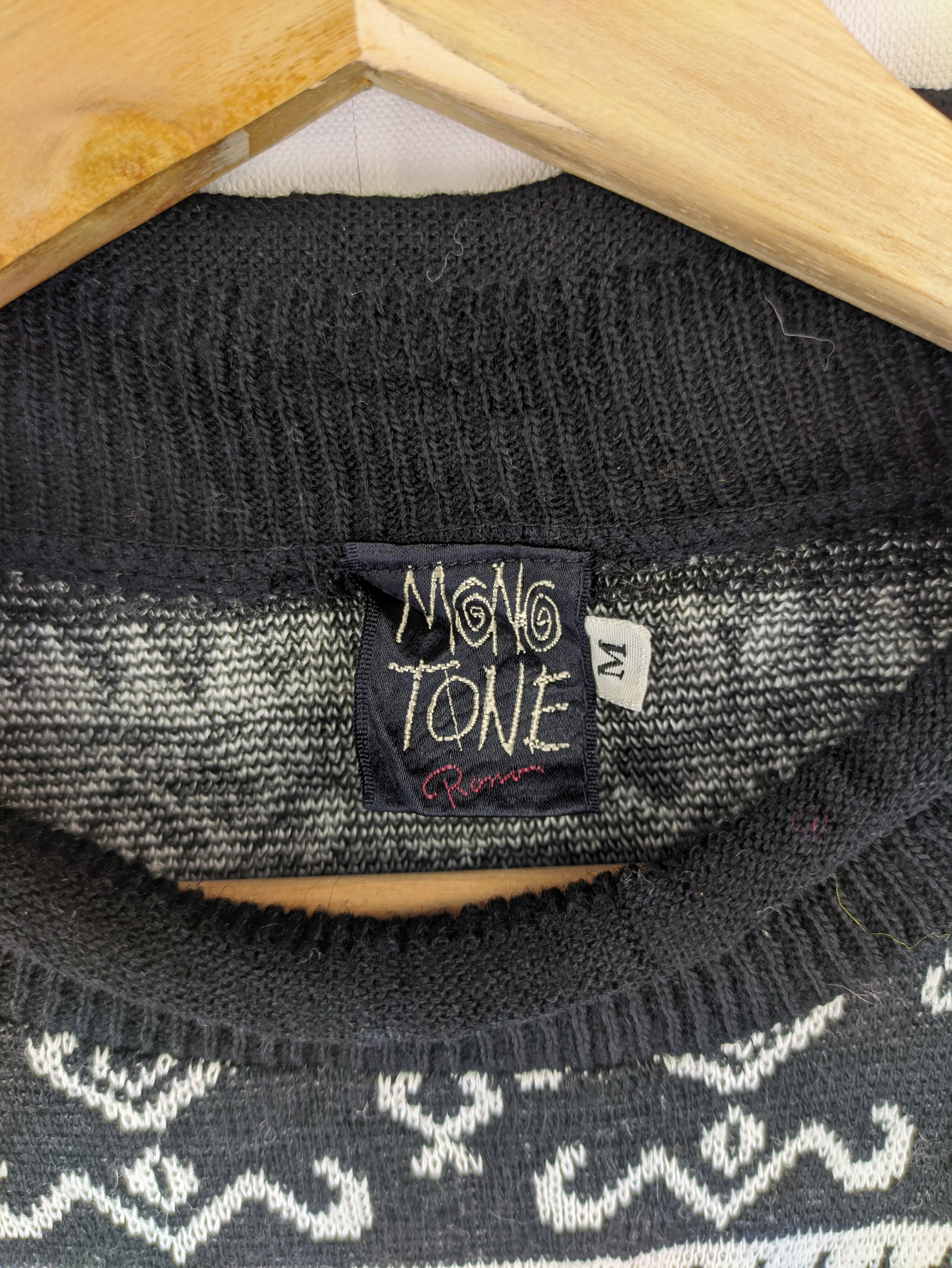 Japanese Brand Steals🔥Vintage Knit Sweater Patterned by Mono Tone Size US M / EU 48-50 / 2 - 3 Thumbnail