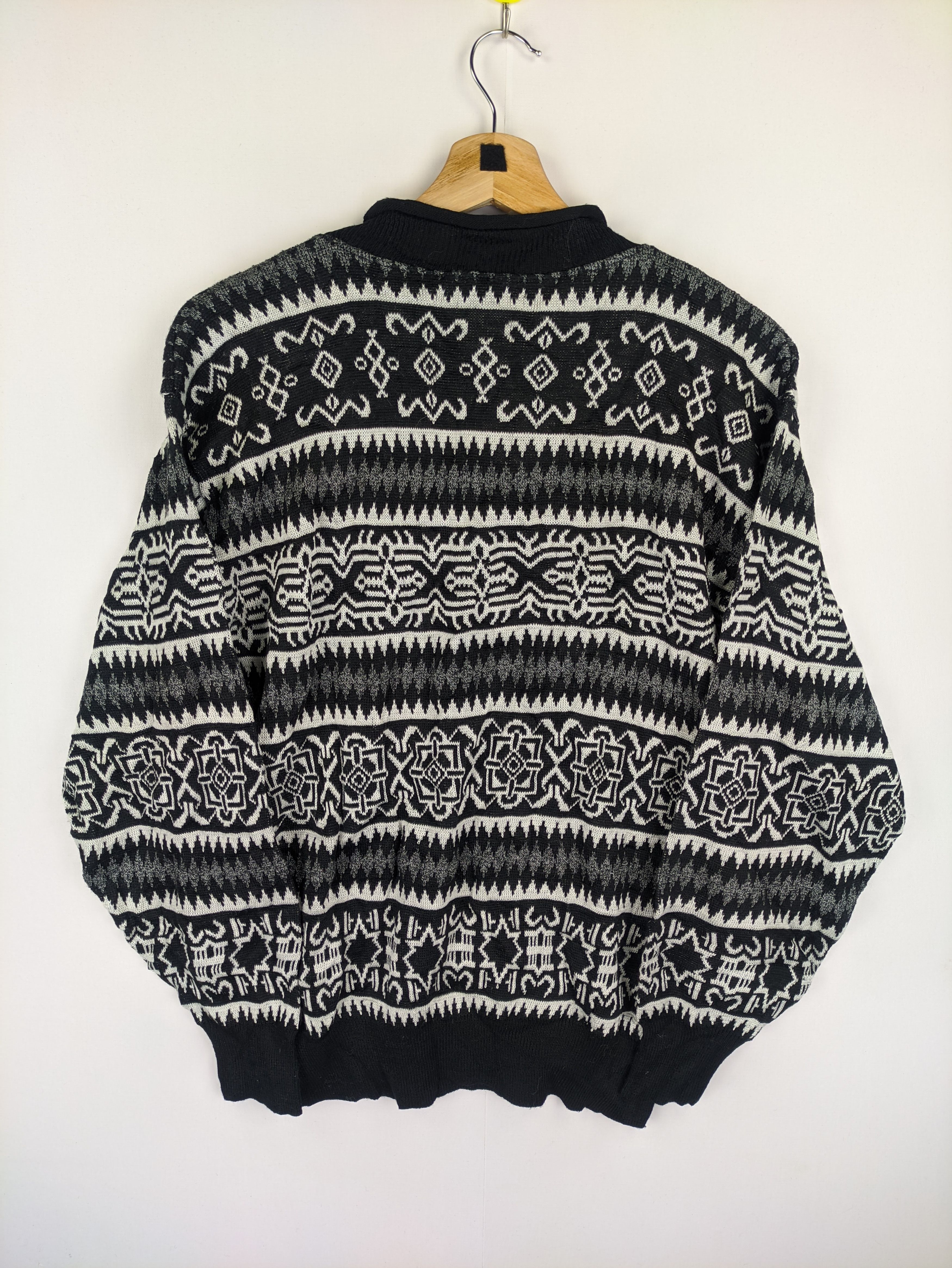 Japanese Brand Steals🔥Vintage Knit Sweater Patterned by Mono Tone Size US M / EU 48-50 / 2 - 2 Thumbnail